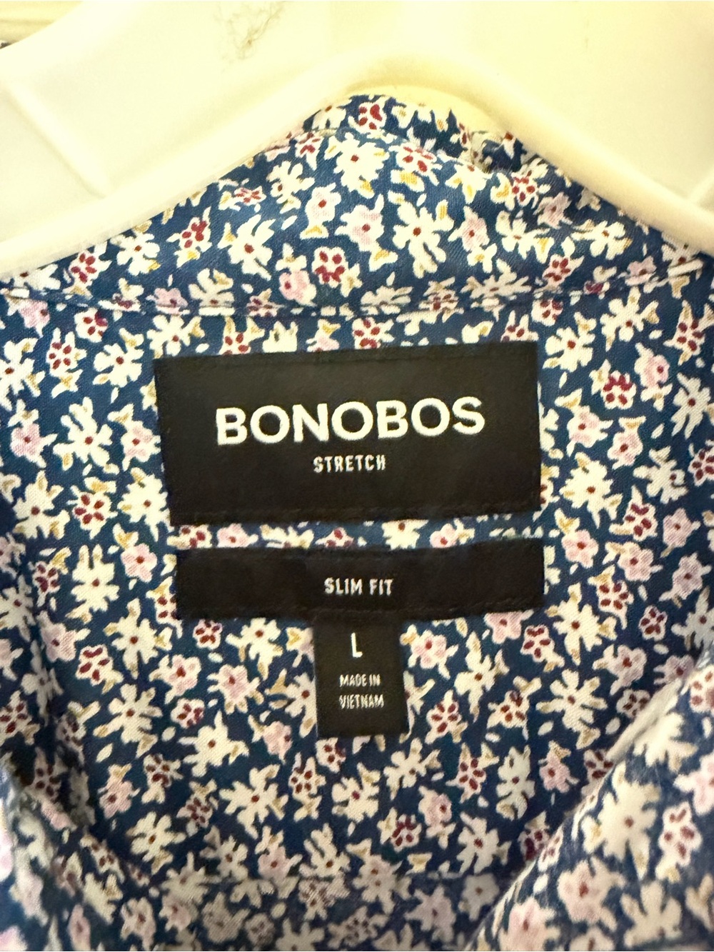 Bonobos Blue and White Micro Floral Button-Down Shirt - Picture 4 of 6